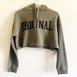 H&M Divided Women’s Olive Green Cropped Hoodie S